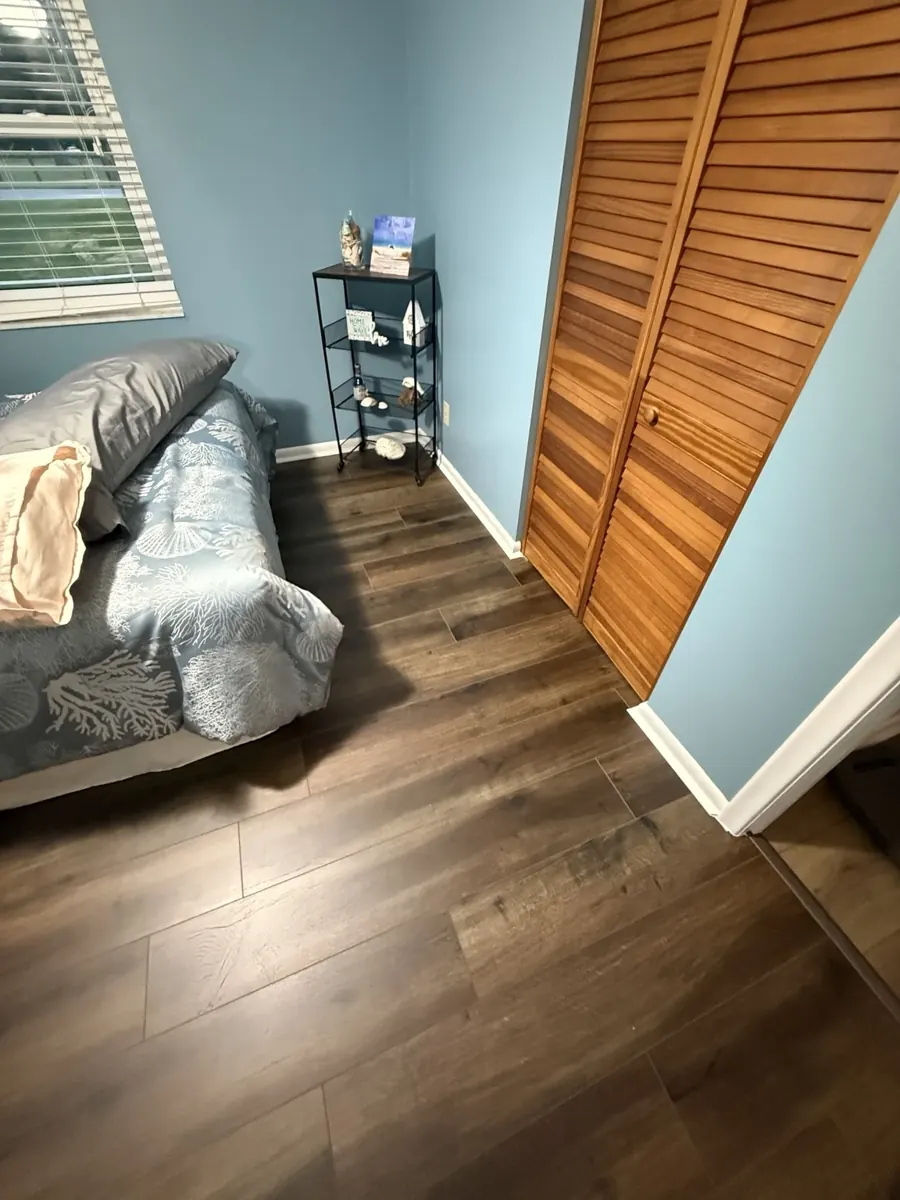 Bedroom flooring — corner view