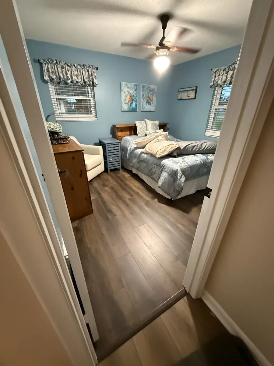 Bedroom flooring — full room