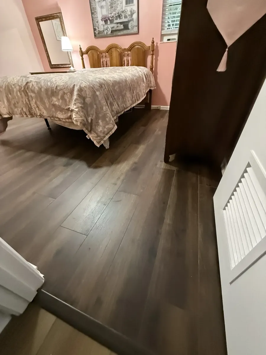 Bedroom flooring — bedside view