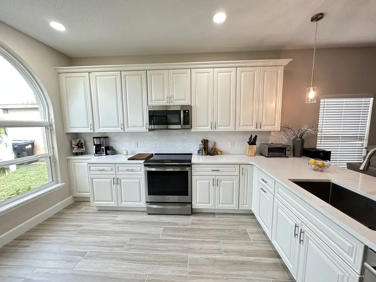 White kitchen renovation